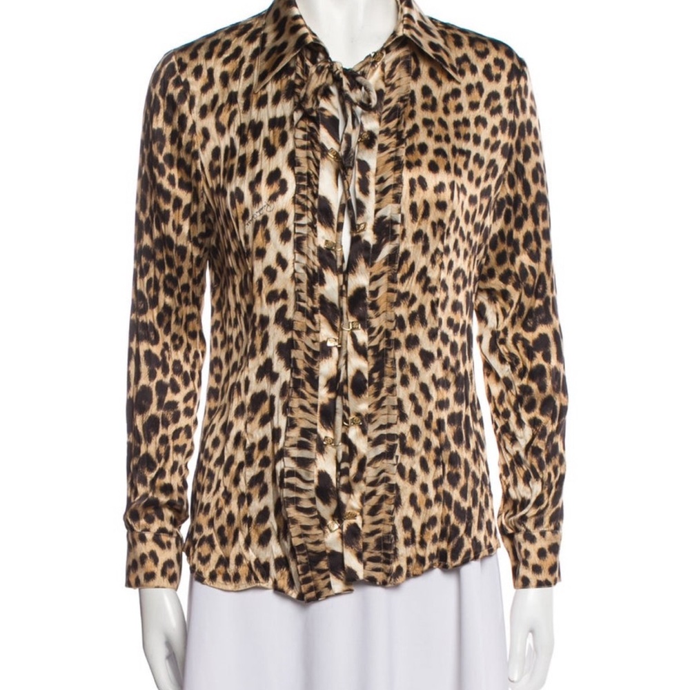 Roberto Cavalli Animal Print Blouse